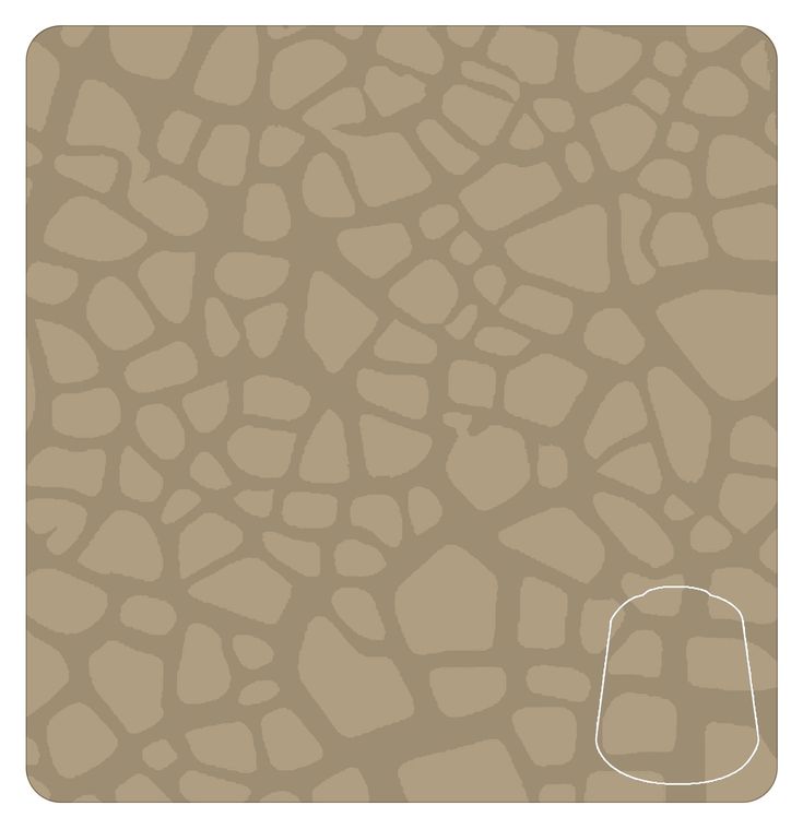 Citadel Technical Paint: Agrellan Earth - Square paint sample showing tan base with irregular dark beige mosaic pattern resembling cracked earth or stone tiles.
