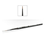 Citadel - Small Base Brush - Fine-tipped small paintbrush with black wooden handle and light brown bristles, designed for detailed work.
