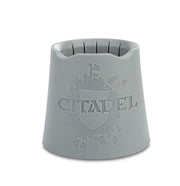 Citadel Water Pot - Gray plastic Citadel water pot with wide mouth and embossed shield logo.