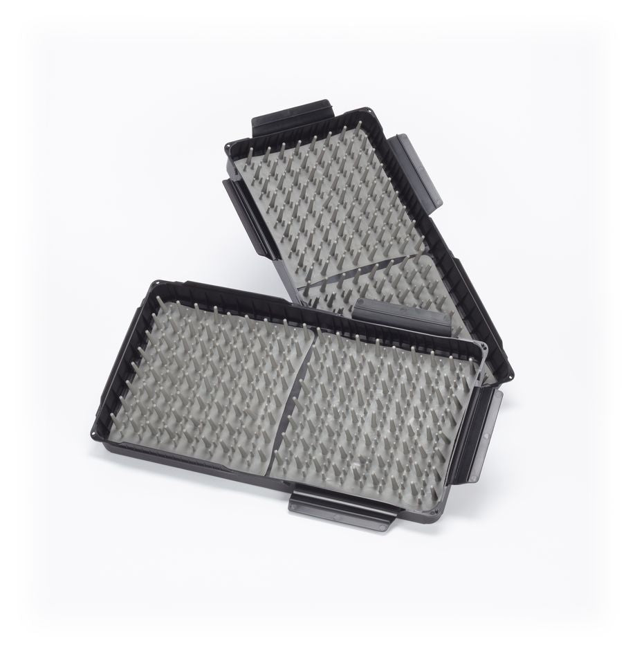 Strormvault Combat Figure Case - Black plastic combat figure case with internal grid foam for secure miniature storage.