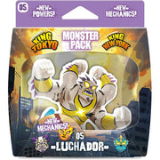 King of Tokyo: Luchador Monster Pack - King of Tokyo Luchador Monster Pack featuring muscular masked wrestler figure with purple and gold costume in bold colors on