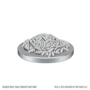 D&D Nolzur's Marvelous Miniatures: Swarm of Rot Grubs & Rot Grub Victim (PREORDER) - Gray plastic miniature base featuring a detailed pile of segmented rot grubs entwined closely together.