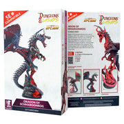 Dungeons & Lasers: Dragon Of Schmargonrog (Unpainted) - Unpainted detailed resin miniature of a dragon with large wings, sharp claws, and open mouth on a round base for tabletop.