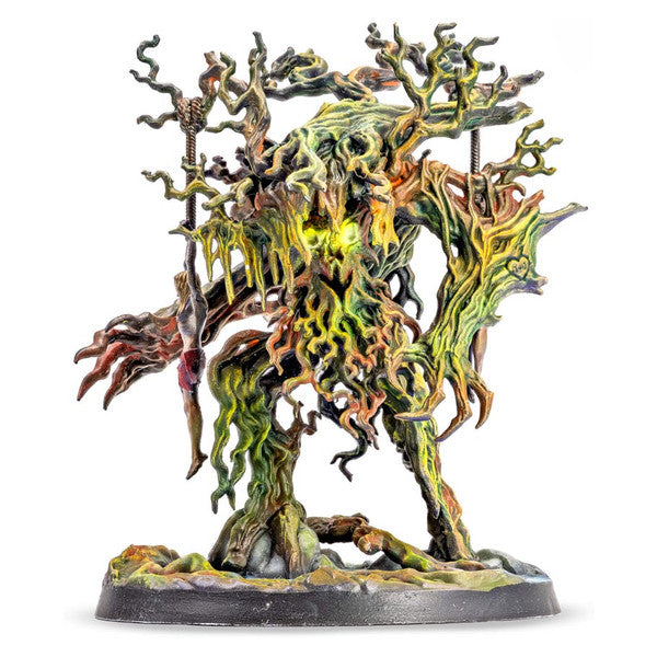 Dungeons & Lasers: Demonic Tree (Unpainted) - Unpainted detailed miniature of a twisted demonic tree with gnarled branches and claw-like roots on a textured base.