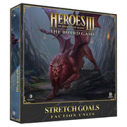 Heroes Of Might And Magic III: The Board Game Stretch Goals: Faction Units (PREORDER) - Heroes of Might and Magic III board game box featuring a red winged lion-like creature on a dark fantasy background, labeled