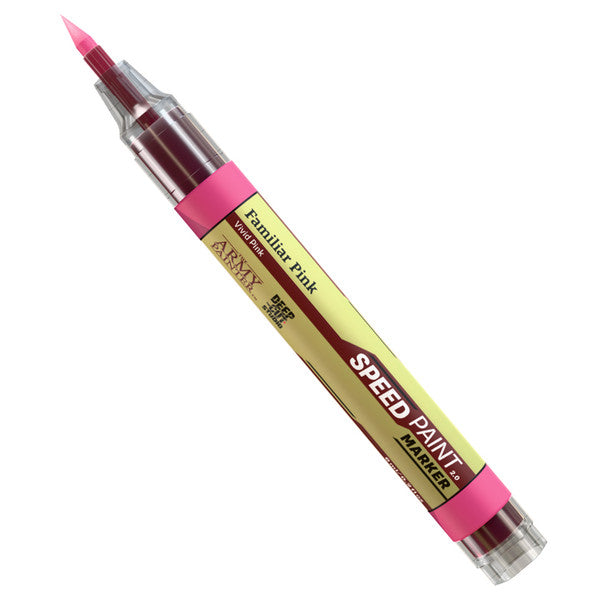 Speedpaint Marker: Familiar Pink - Pink brush tip alcohol marker with translucent barrel and beige label reading Speedpaint and Familiar Pink.