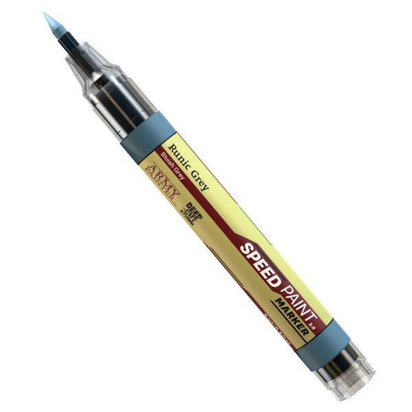 Speedpaint Marker: Runic Grey - Brush-tip marker in muted grey with transparent cap and beige label reading Speedpaint Runic Grey.