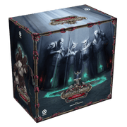 Chronicles of Drunagor: Age of Darkness: Apocalypse Expansion (PREORDER) - Dark-themed game box with ghostly armored figures and glowing green runes, decorative borders, and fantasy-style logo.