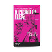 Mothership: A Pound of Flesh (PREORDER) - Bright pink book cover with black-and-white illustration of two rugged, futuristic characters and bold white title text "A.