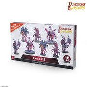 Dungeons & Lasers: Evil Eyes (Unpainted) - Set of unpainted resin miniatures featuring six detailed monstrous creatures with multiple eyes and tentacles for tabletop.