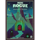 Mini Rogue: The Mountains of Torment (PREORDER) - Dark-themed board game box with stylized mountain peaks, glowing green symbols, and a red-caped figure in a cave entrance.