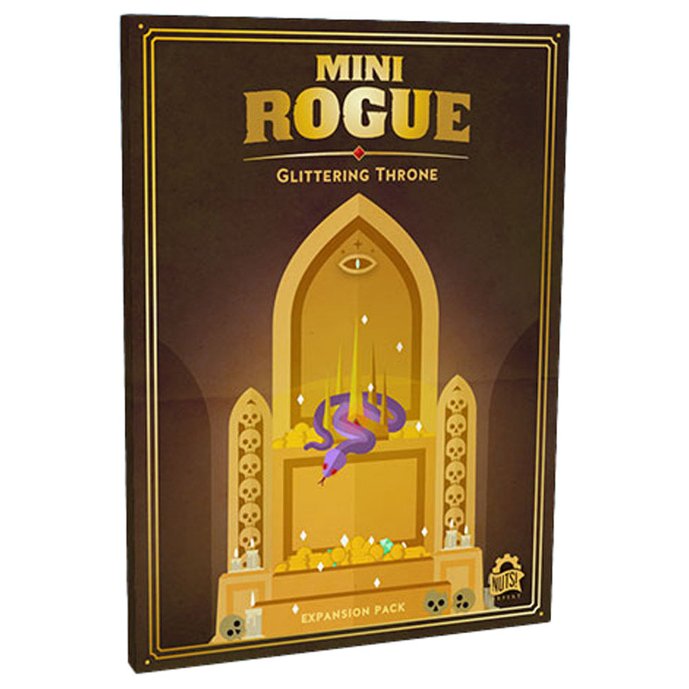 Mini Rogue: Glittering Throne (PREORDER) - Mini Rogue Glittering Throne expansion pack box with gold, purple, and brown throne illustration and treasure details.