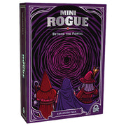 Mini Rogue: Beyond the Portal (PREORDER) - Board game expansion pack box with dark purple vortex design and three cloaked fantasy characters on the front.