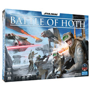 Star Wars: Battle of Hoth - Star Wars Battle of Hoth board game with sci-fi battle scene, AT-AT walkers, and Rebel soldiers on snowy terrain.