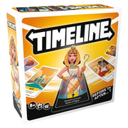 Timeline: 2025 Refresh - Compact rectangular box with bright yellow background, featuring a cartoon queen holding a staff and timeline cards fanned.