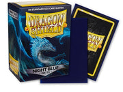 Dragon Shield 100ct Box - Matte Night Blue - Box of 100 matte night blue card sleeves with Dragon Shield logo and dragon illustration on packaging.
