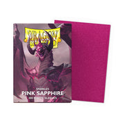 Dragon Shield Standard Matte Sparkles Sleeves 100ct Box - Pink Sapphire (PREORDER) - Box of Dragon Shield standard matte card sleeves in sparkly pink sapphire color, 100 count.