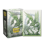 Dragon Shield Sleeves - 100ct Box Dual Matte Archive Limited Reprint - Gaial - Box of 100 matte green Dragon Shield card sleeves featuring a detailed green wyvern illustration on the front.