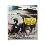 Dragon Shield 100ct Bag Perfect Fit Side Load Smoke - Dragon Shield 100 count smoke-colored side-load card sleeves pack with black dragon artwork on packaging.