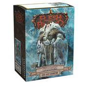 Dragon Shield Sleeves - 100ct Box Matte Art - Flesh and Blood Oldhim - Matte card sleeves box featuring armored warrior artwork from Flesh and Blood Oldhim set.