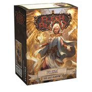 Dragon Shield Sleeves - 100ct Box Matte Art - Flesh and Blood Prism - Matte card sleeves box featuring fantasy artwork of a white-haired mage with glowing hands, branded Flesh and Blood Prism.