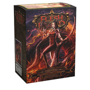 Dragon Shield Sleeves - 100ct Box Matte Art - Flesh and Blood Dromai - Matte card sleeves box featuring fiery Dromai character artwork from Flesh and Blood, 100 count.
