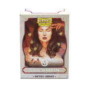 Dragon Shield Standard Brushed Art Sleeves: Magic: The Gathering Retro Series - Soul Warden (PREORDER) - Card sleeves featuring a mystical woman with long dark hair, closed eyes, and glowing yellow butterflies, framed in.