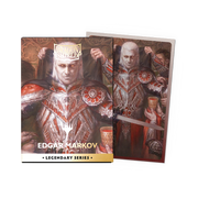 Dragon Shield Dual Sleeves 100ct Box - Legendary Series - Edgar Markov (PREORDER) - Box of Dragon Shield card sleeves featuring Edgar Markov artwork with red and silver armor design.