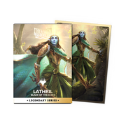 Dragon Shield Dual Sleeves 100ct Box - Legendary Series - Lathril, Blade of the Elves (PREORDER) - Dragon Shield Dual Sleeves box featuring green and blue elf warrior artwork with gold accents and fantasy forest background.
