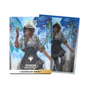 Dragon Shield Dual Sleeves 100ct Box - Legendary Series - Giada, Font of Hope (PREORDER) - Card sleeves with fantasy artwork of a woman with wings and glowing blue flames, colorful and detailed design.