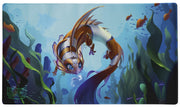 Dragon Shield Playmat: Spirit Dragon - The Cinderfin - Rectangular playmat featuring a detailed orange and purple fish-like dragon underwater with seaweed and bubbles background.