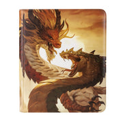 Dragon Shield Binder: Zipster - Year of the Wood Snake 2025 - Card binder with detailed artwork of two intertwined dragons against a warm, golden background.