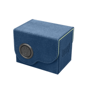 Dragon Shield Dragon Lock System: Deck Box 80+ - Blue & Mint (PREORDER) - Blue textured rectangular deck box with rounded flap and round black emblem on front, mint interior edges visible.
