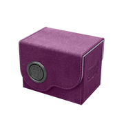 Dragon Shield Dragon Lock System: Deck Box 80+ - Purple & Frost (PREORDER) - Purple textured deck box with rounded flap and circular embossed dragon emblem on front, designed to hold 80+ cards.