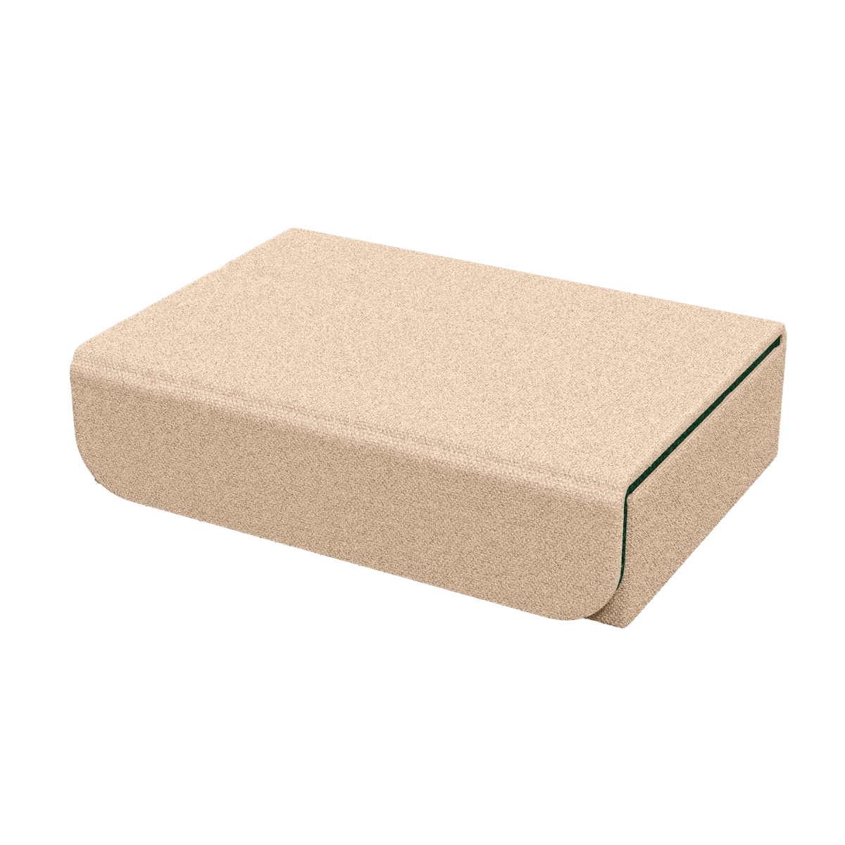 Dragon Shield Dragon Lock System: Dragon Tray - Green & Sand (PREORDER) - Rectangular sand-colored card storage box with a smooth matte finish and rounded edges.