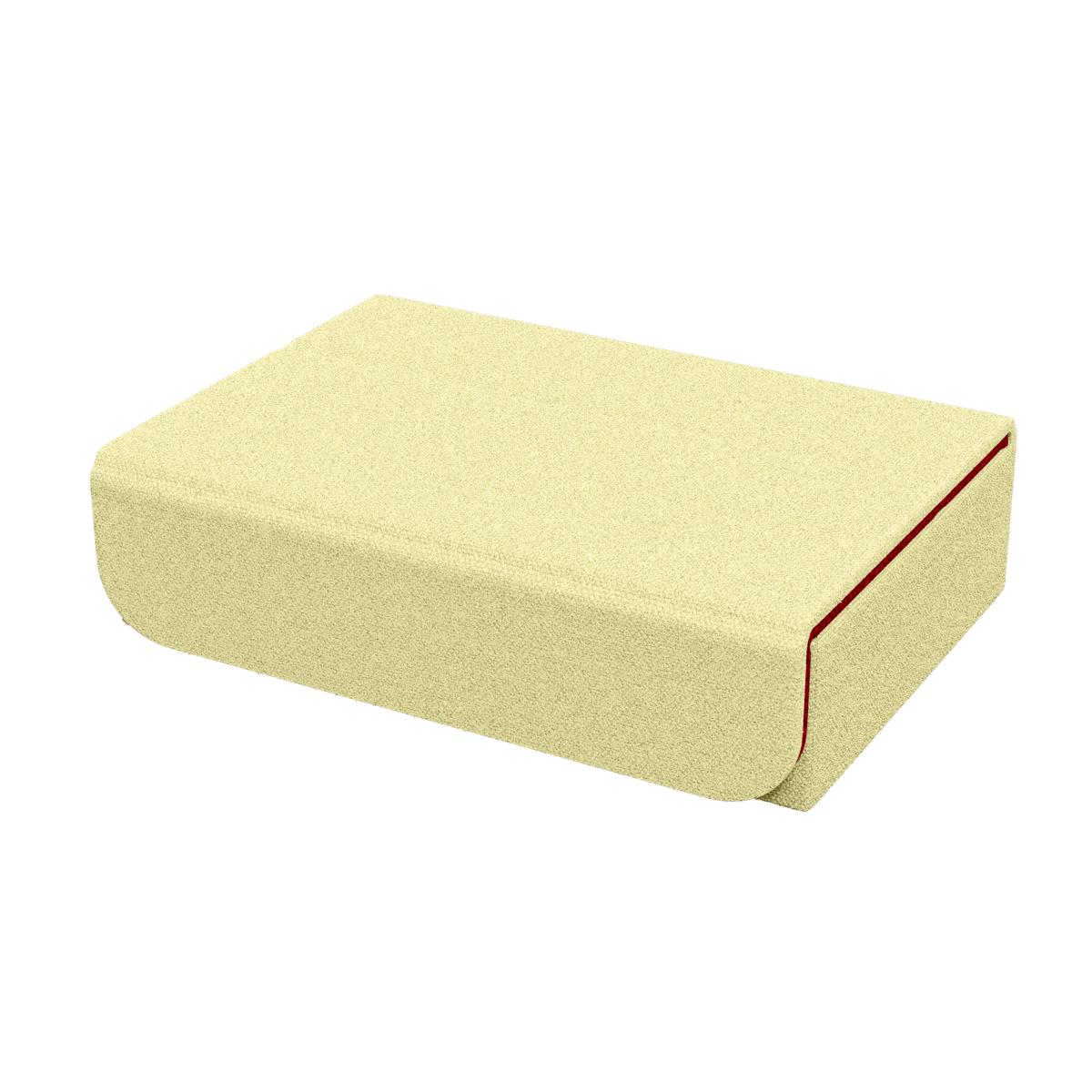 Dragon Shield Dragon Lock System: Dragon Tray - Red & Lemon (PREORDER) - Rectangular card storage tray with a smooth lemon-yellow exterior and vibrant red interior edges.