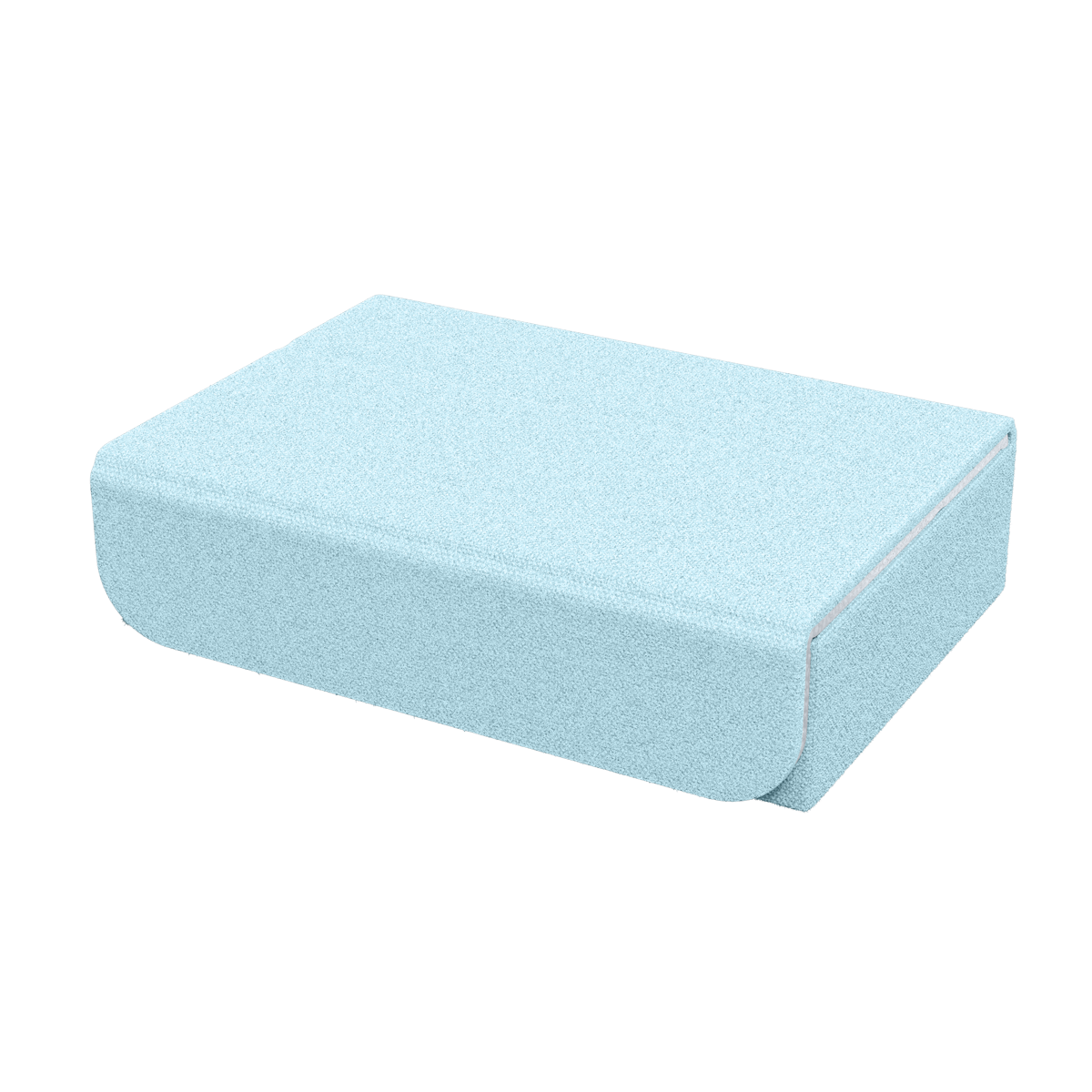 Dragon Shield Dragon Lock System: Dragon Tray - White & Aqua (PREORDER) - White and aqua rectangular card storage tray with rounded edges and smooth finish.