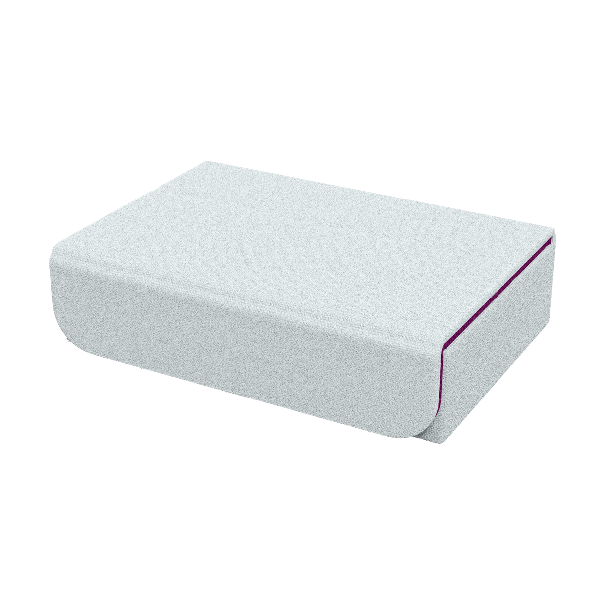 Dragon Shield Dragon Lock System: Dragon Tray - Purple & Frost (PREORDER) - Rectangular game card tray with frosted white smooth surface and purple interior edges.