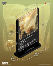 Magic: The Gathering - Adagia, Windswept Bastion Slab Standee - The Gathering Adagia, Windswept Bastion card art with golden shimmer accents.