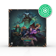 Chronicles of Drunagor: Age of Darkness - Awakenings Expansion (PREORDER) - Dark fantasy board game box with four characters, including a mage casting a purple spell and a menacing armored figure in.
