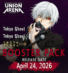 Union Arena: Tokyo Ghoul - Booster Display (PREORDER) - Union Arena Tokyo Ghoul booster display box featuring white-haired character with one red eye holding a black mask against.