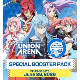 Union Arena: That Time I Got Reincarnated as a Slime Special Booster Display (PREORDER) - Colorful trading card game booster box featuring anime characters from That Time I Got Reincarnated as a Slime with blue,.