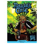 Nagval's Curse (PREORDER) - Colorful board game box showing a snarling jaguar mask figure in jungle with bold blue title text.