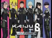 Weiss Schwarz: Kaiju No. 8 Booster Display (PREORDER) - Weiss Schwarz Kaiju No. 8 booster display featuring six anime characters in black and gray tactical suits with colorful hair