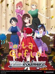 Weiss Schwarz: Rent-A-Girlfriend Vol.2 Booster Display (PREORDER) - Colorful anime-style illustration featuring five female characters in elegant dresses, centered text "Rent-a-Girlfriend" and