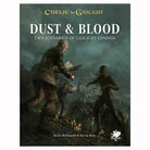 Call of Cthulhu: Cthulhu by Gaslight: Dust & Blood (PREORDER) - Dark green book cover with Victorian detective and shadowy figure in foggy London street, titled Dust & Blood.