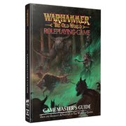 Warhammer: The Old World Roleplaying Game: Gamemaster's Guide (PREORDER) - Dark fantasy-themed hardcover RPG guide with red and gold Warhammer title and ominous creature artwork.