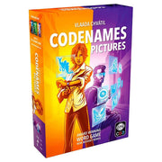 Codenames: Pictures 2.0 - Pictures 2.0 party game featuring illustrated characters and glowing picture cards.
