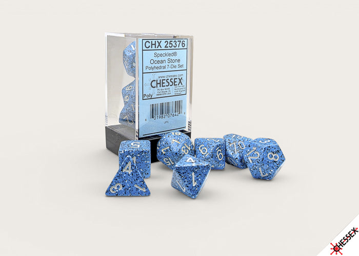 Chessex: 7CT Speckled Ocean Stone Polyhedral Dice Set (New)