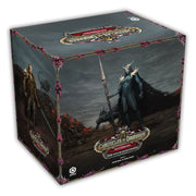 Chronicles of Drunagor: Age of Darkness: Apocalypse - The Four Horsemen (PREORDER) - Dark fantasy-themed board game box featuring four armored horsemen under a stormy sky on all sides.